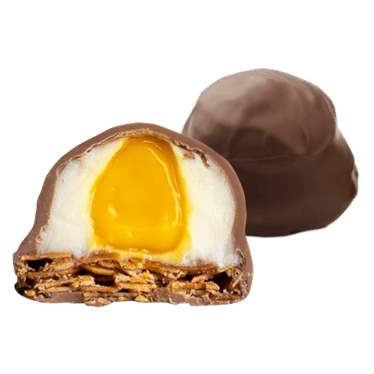 Florentine cu piure din mango și înveliș cu ciocolată cu lapte